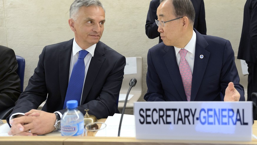 Liebäugelt Didier Burkhalter mit dem Posten des UNO-Generalsekretärs?&nbsp;Die Frage bleibt vorerst unbeantwortet.