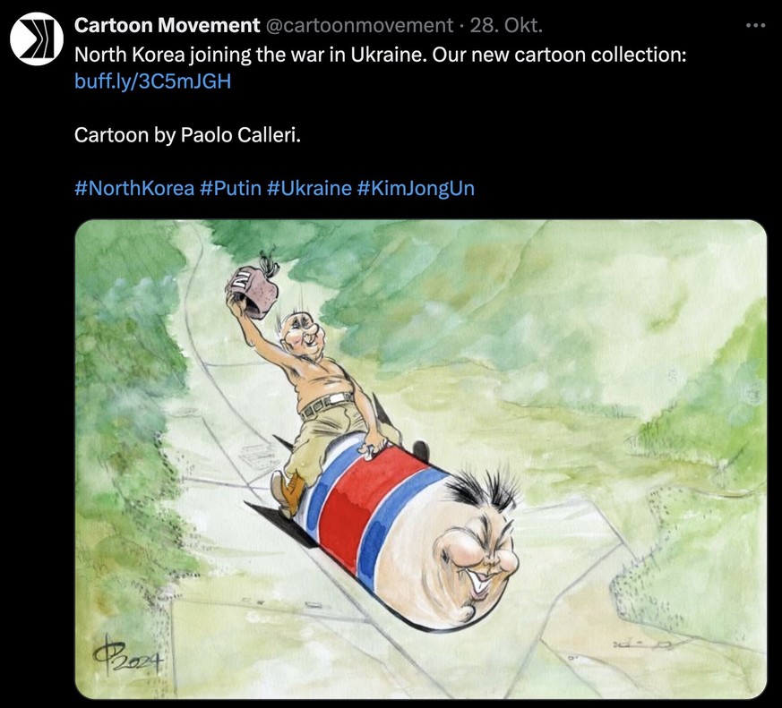 Karikatur zu Russland Nordkorea