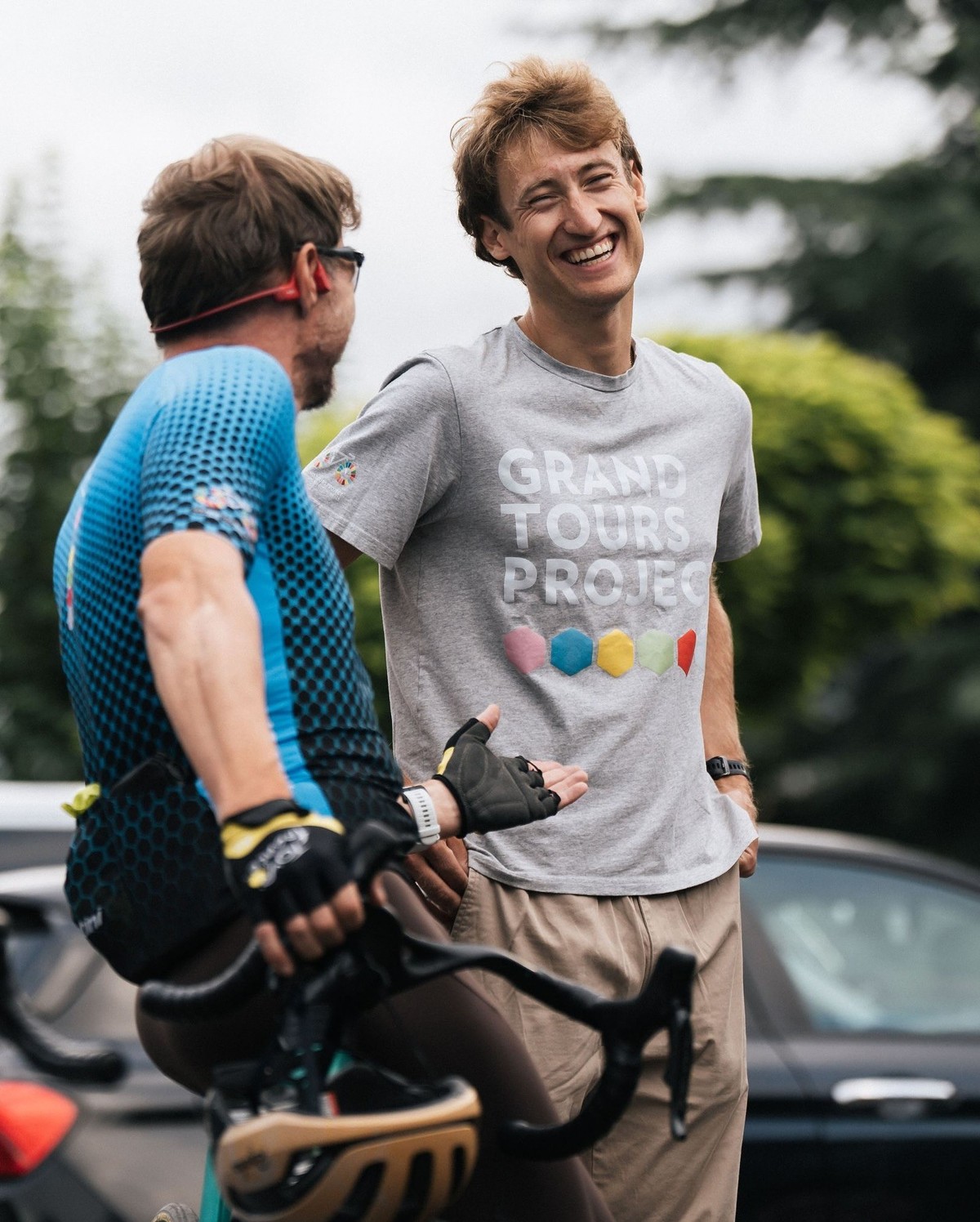Balthazar Gini en marge du Tour de France 2025.