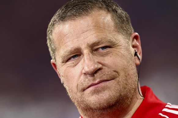 epa11310814 Sports Director of FC Bayern Munich, Max Eberl, looks on prior to the UEFA Champions League semi final, 1st leg match between Bayern Munich and Real Madrid in Munich, Germany, 30 April 202 ...