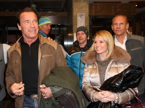 Nach Kitzbühel auch in Schladming: Arnold Schwarzenegger und Freundin Heather Milligan