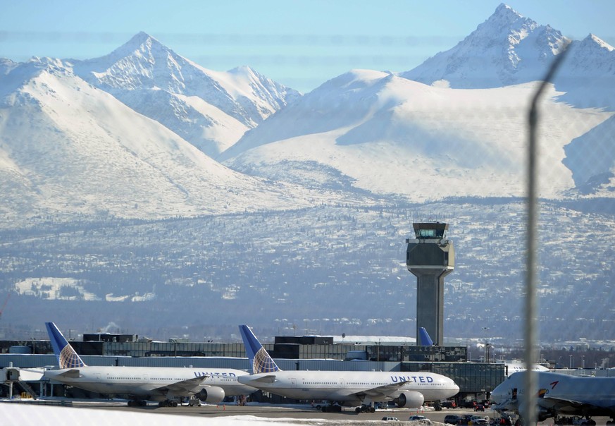 Der Ted Stevens Anchorage International Airport im US-Bundesstaat Alaska.