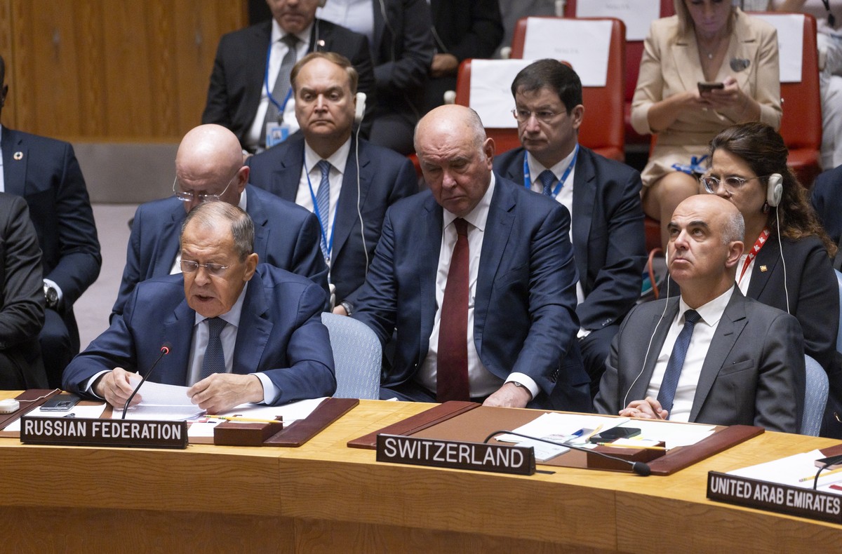 Alain Berset était assis à côté du russe Sergueï Lavrov lors du conseil de sécurité de l'ONU mardi à New York.