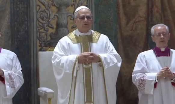 papst leo erste messe