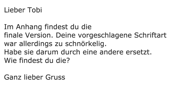 Ganz lieber Gruss kann bleiben.