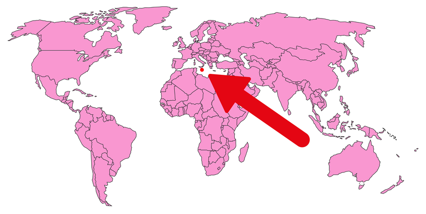 Malta bietet ein Staatsgebiet von 316 Quadratkilometer.