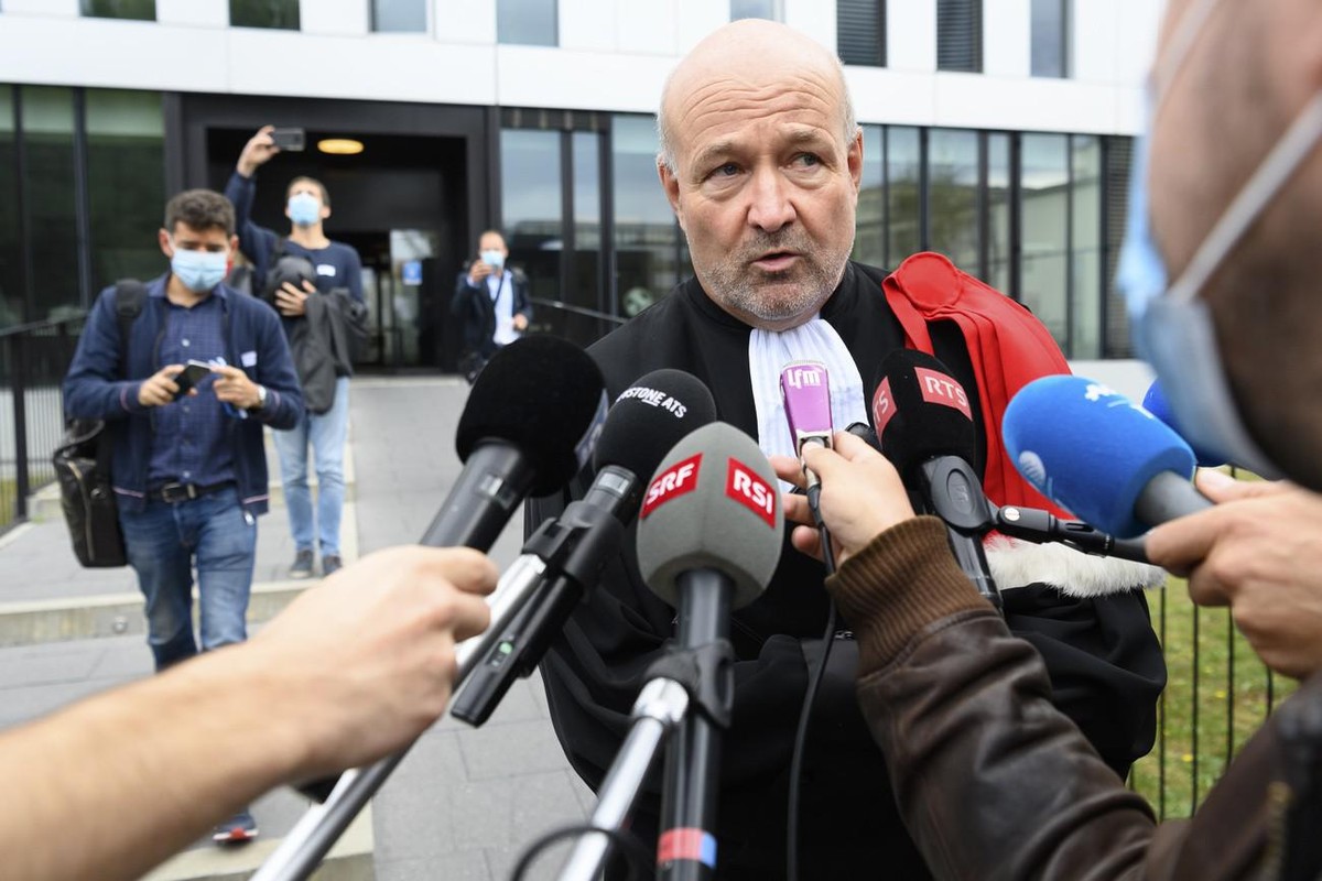 Le procureur vaudois Eric Cottier à l'issue d'un autre procès climatique en septembre 2020.
