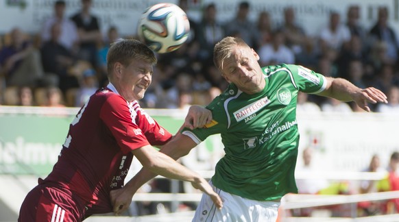 Augen zu und durch: Florian Stahel gegen Dzengis Cavusevic.