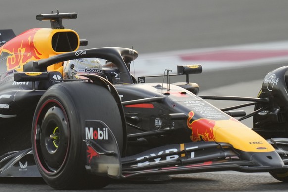 Red Bull driver Max Verstappen of the Netherlands in action during the Formula One Abu Dhabi Grand Prix at the Yas Marina Circuit in Abu Dhabi, UAE, Sunday, Dec. 8, 2024. (AP Photo/Darko Bandic)