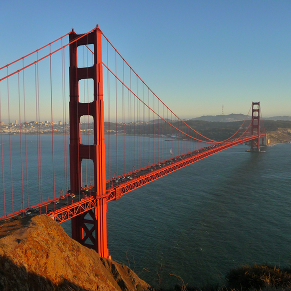 Schön zu sehen und zu hören: Die Golden Gate Bridge.