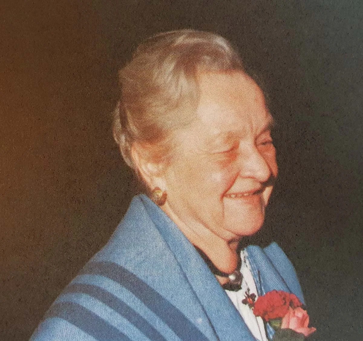 Porträt von Renée Pellet, aufgenommen im Winter 1977.