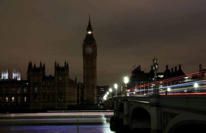 Das Parlaments-Gebäude in London während der «Earth Hour».&nbsp;