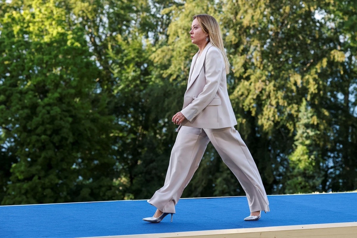 Giorgia Meloni au G7 d'Evian, en juin 2026.