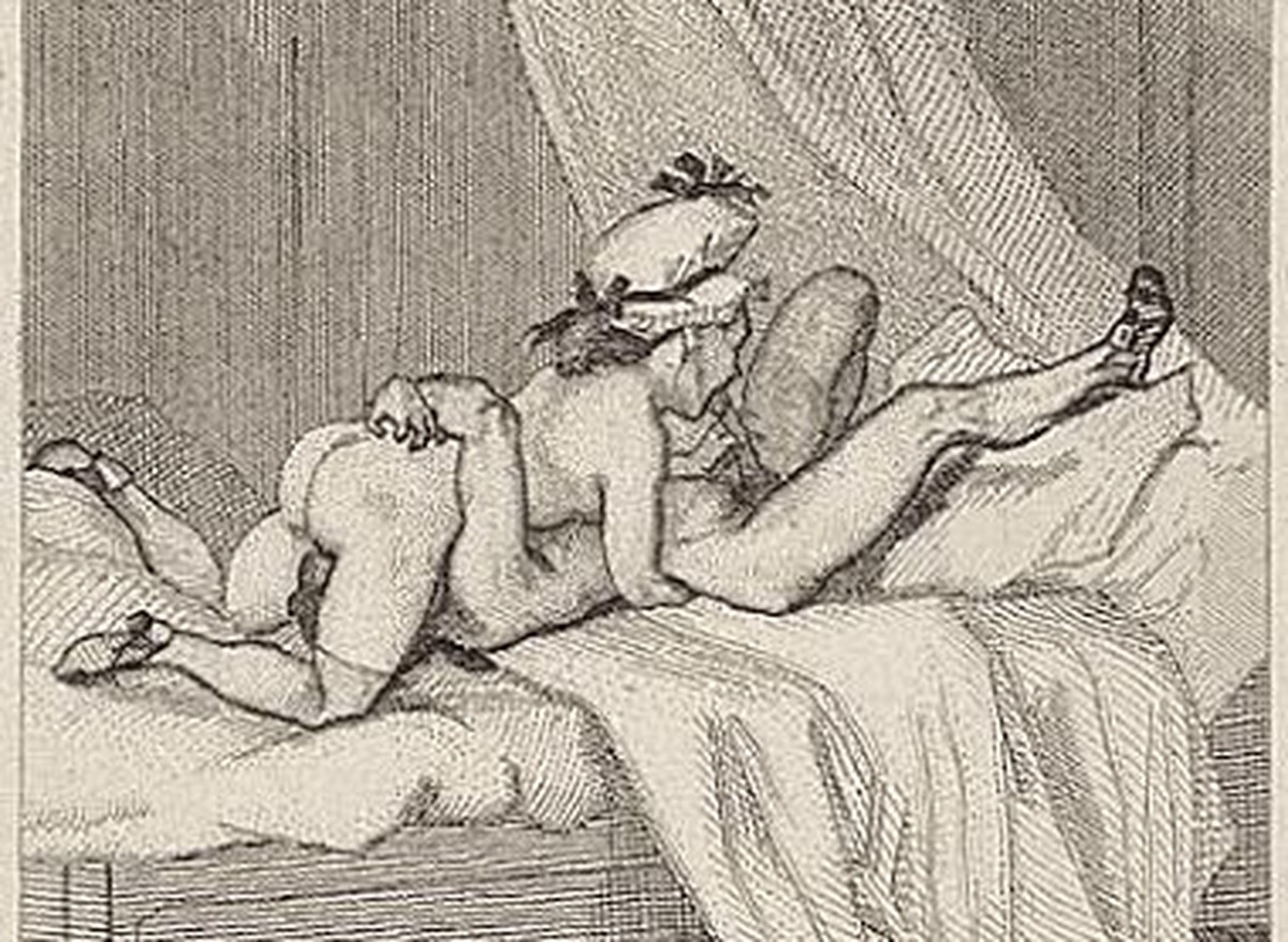 Radierung von Félicien Rops, Le Diable au Corps, 1865.