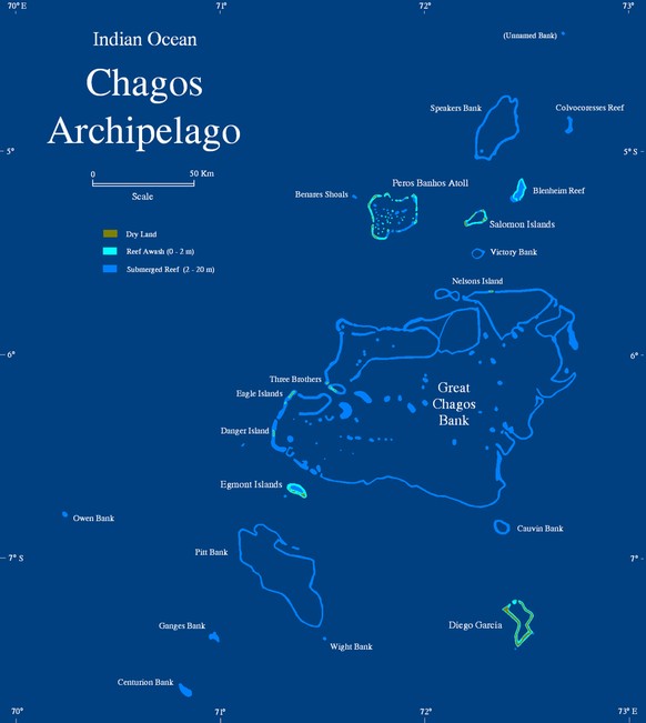 Das Chagos-Archipel.