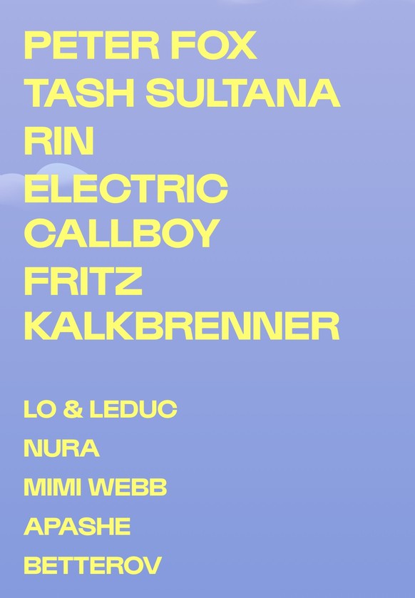 Line Up Open Air St. Gallen Friday