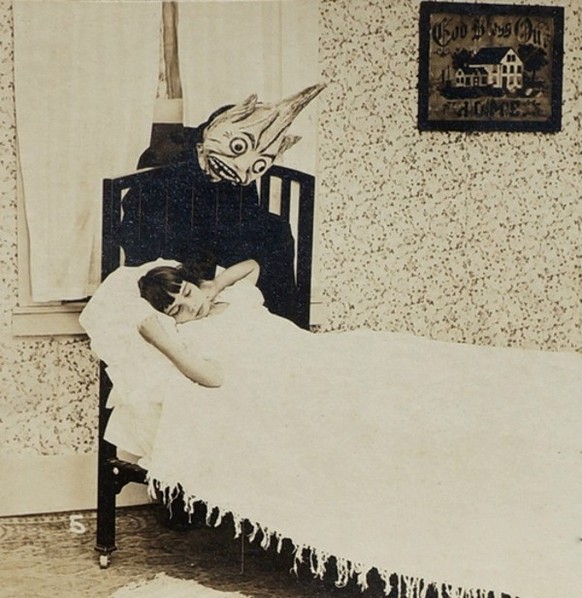 These chilling images come from a series of photographs entitled “The Goblins Will Get You If You Don’t Watch Out”, and were made sometime around 1923-1934. They tell a nightmarish tale of a little gi ...