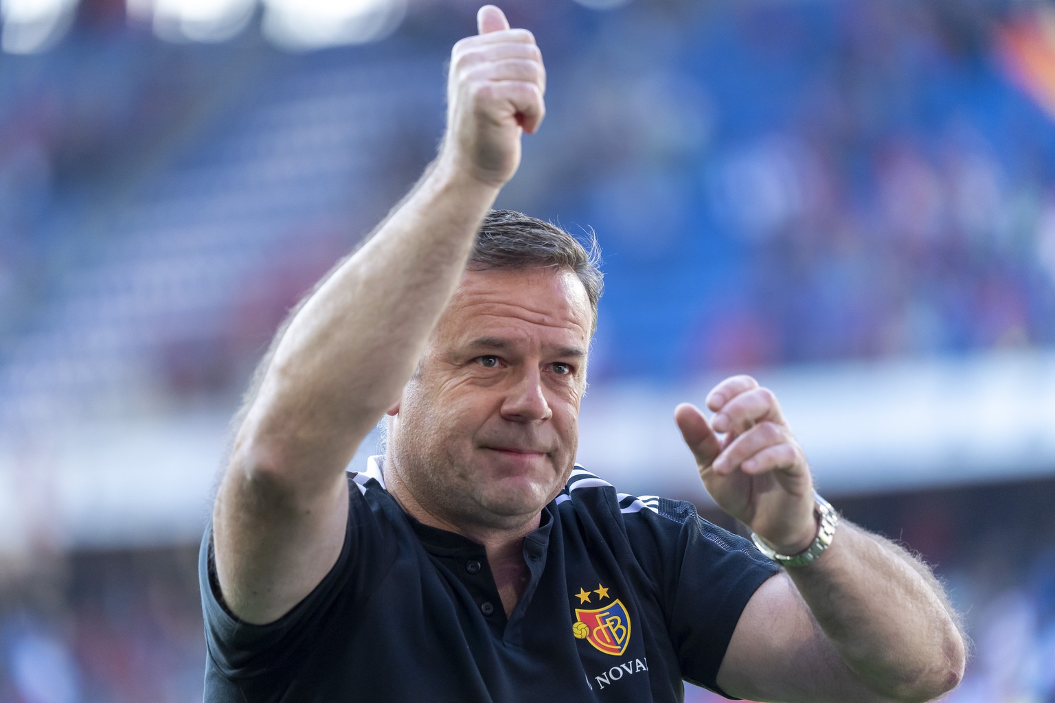 Basels Cheftrainer Patrick Rahmen nach dem Fussball Meisterschaftsspiel der Super League zwischen dem FC Basel 1893 und dem Servette FC im Stadion St. Jakob-Park in Basel, am Sonntag, 8. August 2021.  ...