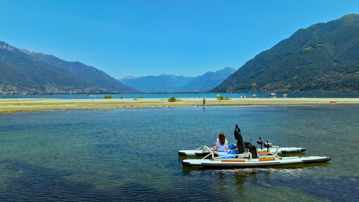 Le delta de la rivière Maggia, au Tessin.