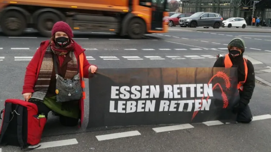 Sonja M. (left) at a roadblock (file image): She refuses to pay fines.