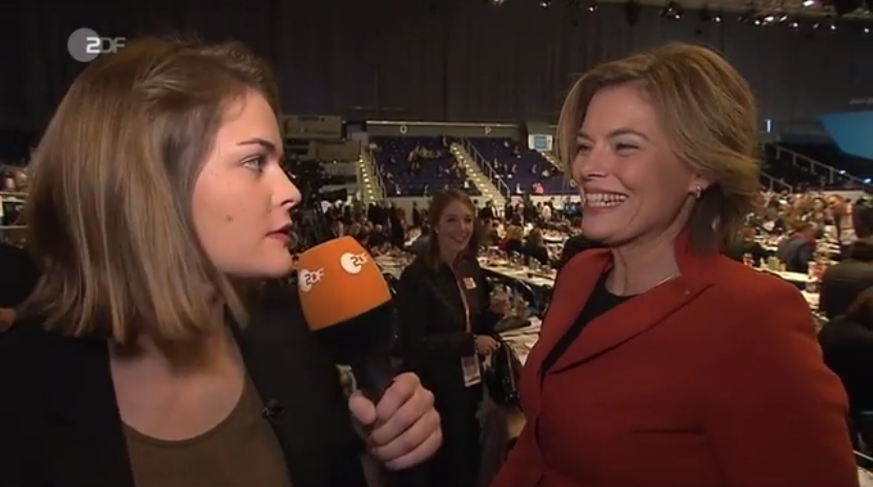 Hazel Brugger am CDU-Parteitag in Essen.