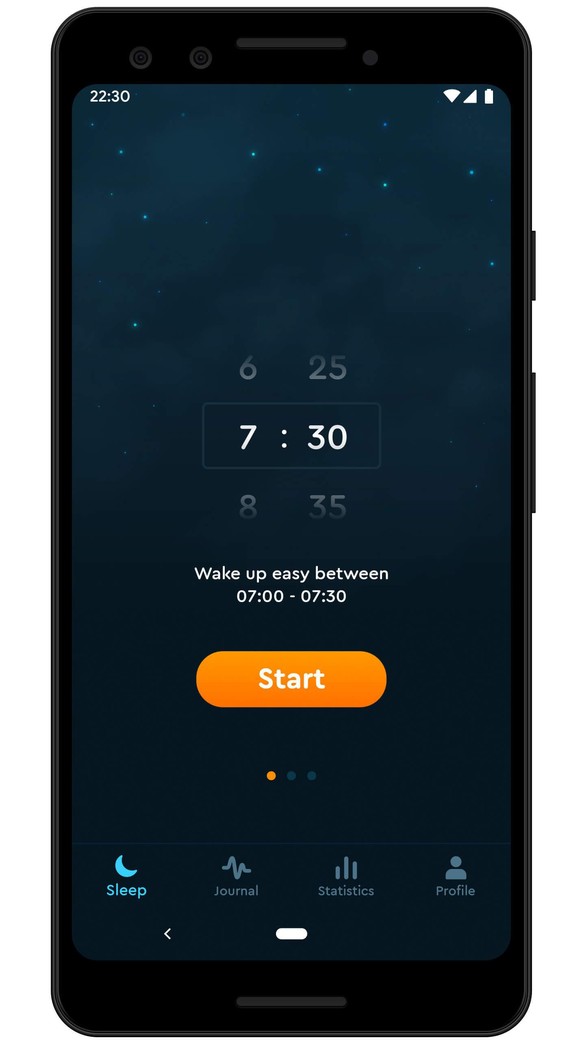 Die App Sleep Cycle weckt dich in einer Zeitspanne von 30 Minuten, wenn dein Schlaf oberflächlich ist – sprich, wenn du dich nicht in einer Tiefschlafphase befindest.