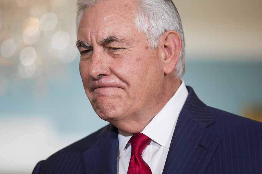 epa06408119 YEARENDER 2017 DECEMBER

Embattled US Secretary of State Rex Tillerson speaks at the Department of State in Washington DC, USA, 01 December 2017. Multiple news outlets had confirmed that ...