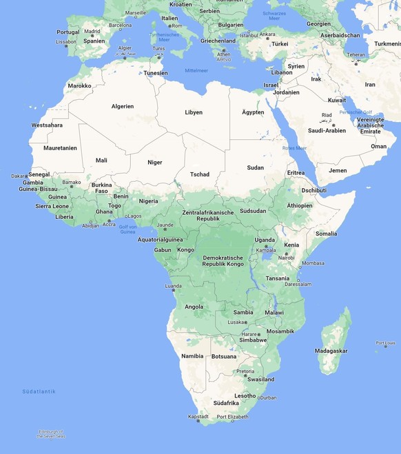 Karte von Afrika