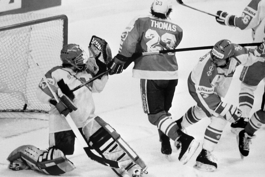 WM 1991: Goalie Reto Pavoni und die Schweiz unterliegen Kanada 0:3.