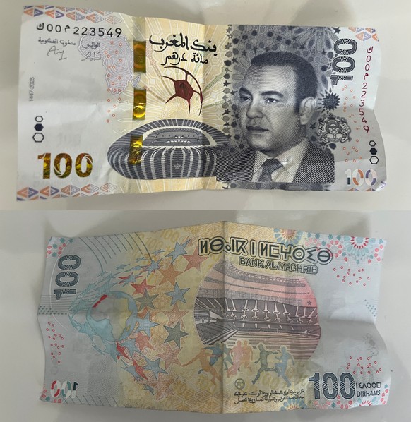 100 Dirham Marokko Sondernote Afrika-Cup 2025