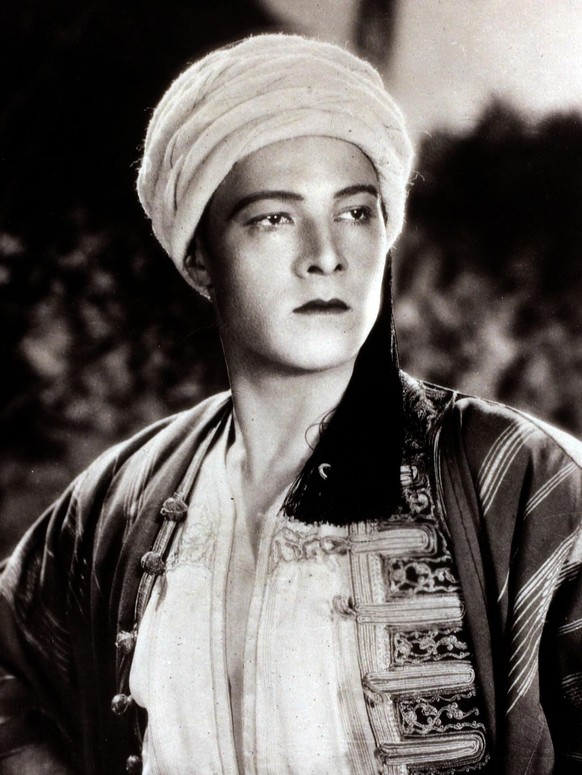 Cinema, Personalities, 1926, Italian born heart-throb actor Rudolph Valentino seen in an image from the film &quot;The Son Of The Sheikh&quot; (Photo by Popperfoto via Getty Images/Getty Images)