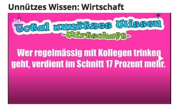 Gerechtigkeit siegt! Schweizer Firma zahlt Frau 27&#039;000 Franken Lohn nach â weil sie weniger verdiente als die MÃ¤nner
Vielleicht hÃ¤tte sie einfach mehr saufen sollen ð

Gefunden bei Watso ...