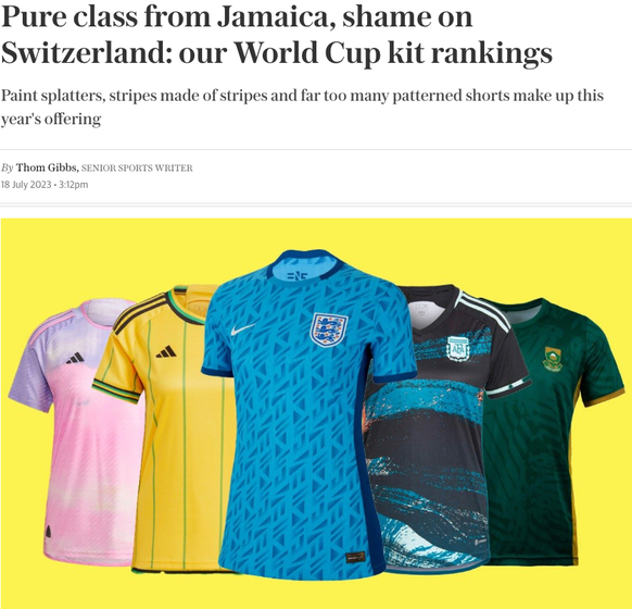 Die Schweizer Nati schneidet im Trikot-Ranking nicht gut ab.