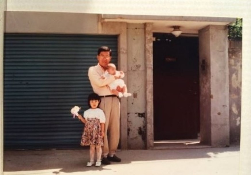 Eine ältere Aufnahme der Tochter Candy Koh mit ihrem Vater&nbsp;Koh Seung-Duk.
