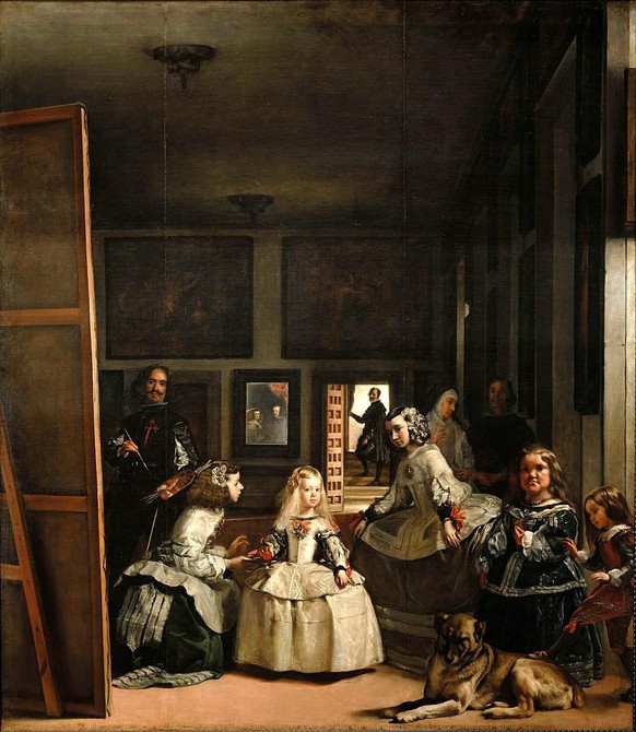 «Las Meninas» (Die Hoffräulein, 1656) des spanischen Barock-Malers Diego Velázquez (1599–1660), der vor Goya am spanischen Hofe Königs Philipp IV. beschäftigt war.