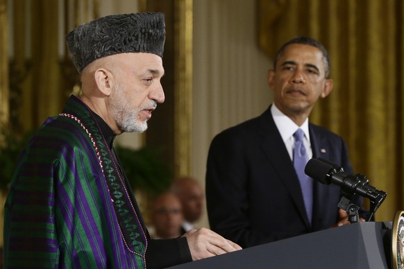 Eisige Stimmung: Hamid Karsai und Barack Obama.