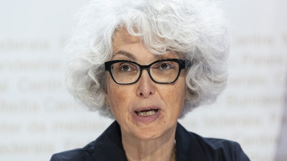 Katrin Schneeberger, neue Direktorin des Bundesamts fu?r Umwelt (BAFU), stellt sich den Medien vor, am Donnerstag, 27. Mai 2020, in Bern. (KEYSTONE/Peter Schneider)
