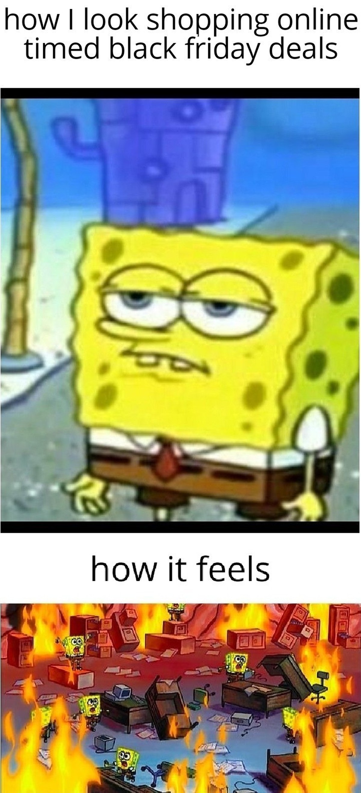Black Friday meme spongebob