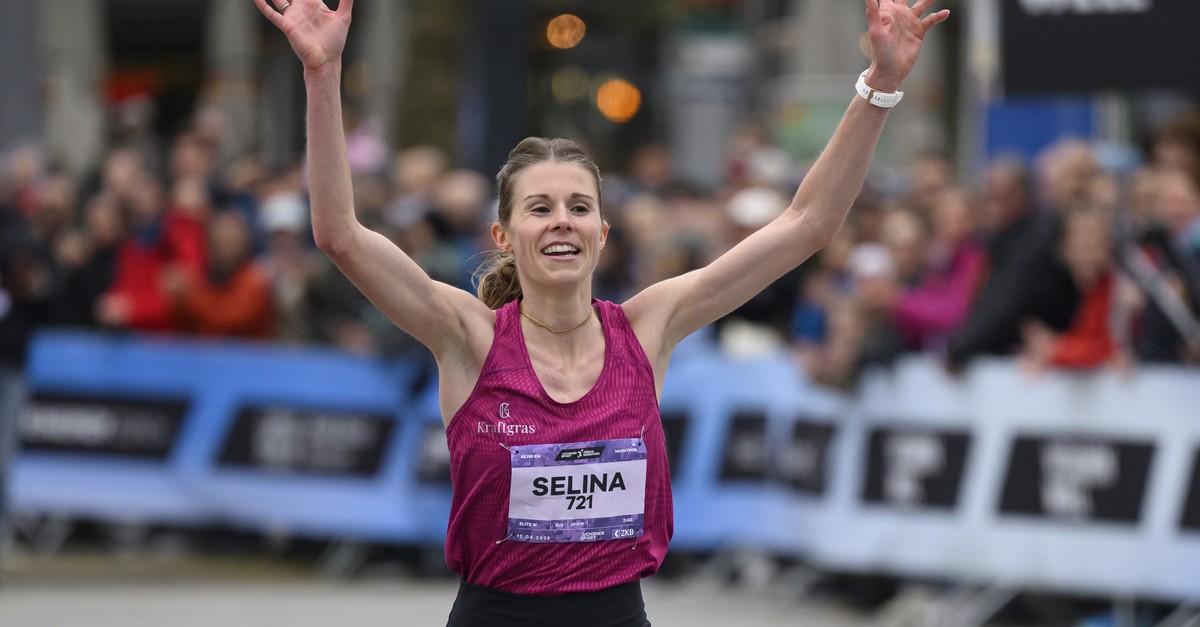 Selina Ummel am Zürich Marathon auf dem Podest