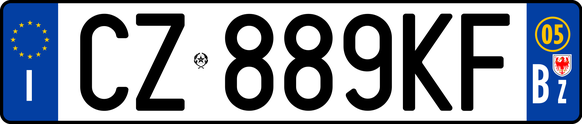 Italien Autonummrenschild