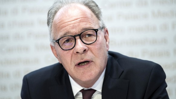 Boris Zuercher, Leiter der Direktion fuer Arbeit im SECO, aeussert sich an einer Medienkonferenz zu den Auswirkungen der Personenfreizuegigkeit auf den Schweizer Arbeitsmarkt, am Montag, 29. Juni 2020 ...