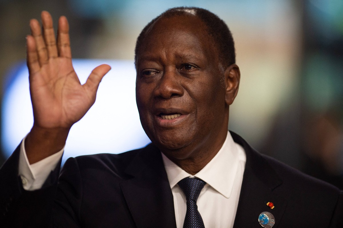 Paris Peace Forum Opening Ceremony - Paris Ivory Coast President Alassane Ouattara arrives for the opening ceremony at the Paris Peace Forum at The Grande Halle de la Villette in Paris on November 11, ...