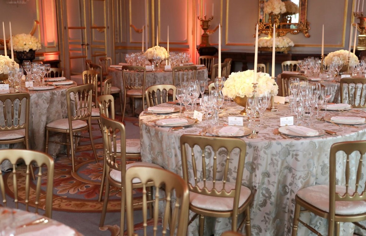 LONDON, ENGLAND - JUNE 04: A general view ahead of the dinner hosted by US President Donald Trump and First Lady Melania Trump at Winfield House for Prince Charles, Prince of Wales and Camilla, Duches ...