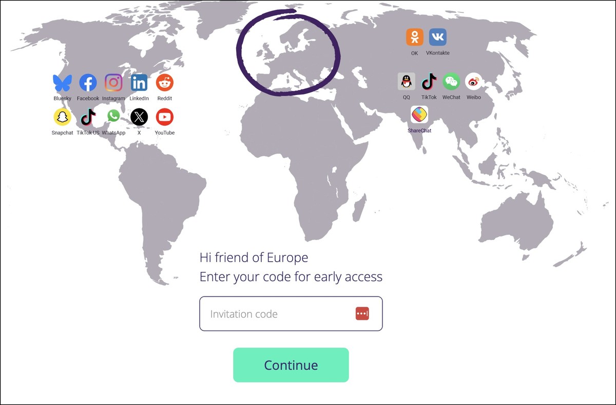 Neue Social-Media-Plattform für Europa geplant: wsocial.eu - Screenshot der Website im Januar 2026.