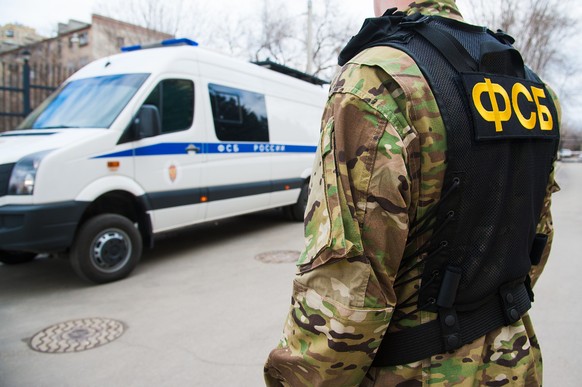 Federal security service. Russian FSB officer in assault gear