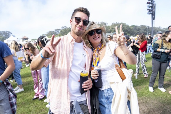 Festivalgoers are seen at Outside Lands Music Festival on Saturday, Aug. 10, 2024, in San Francisco, Calif. (Photo by Amy Harris/Invision/AP)