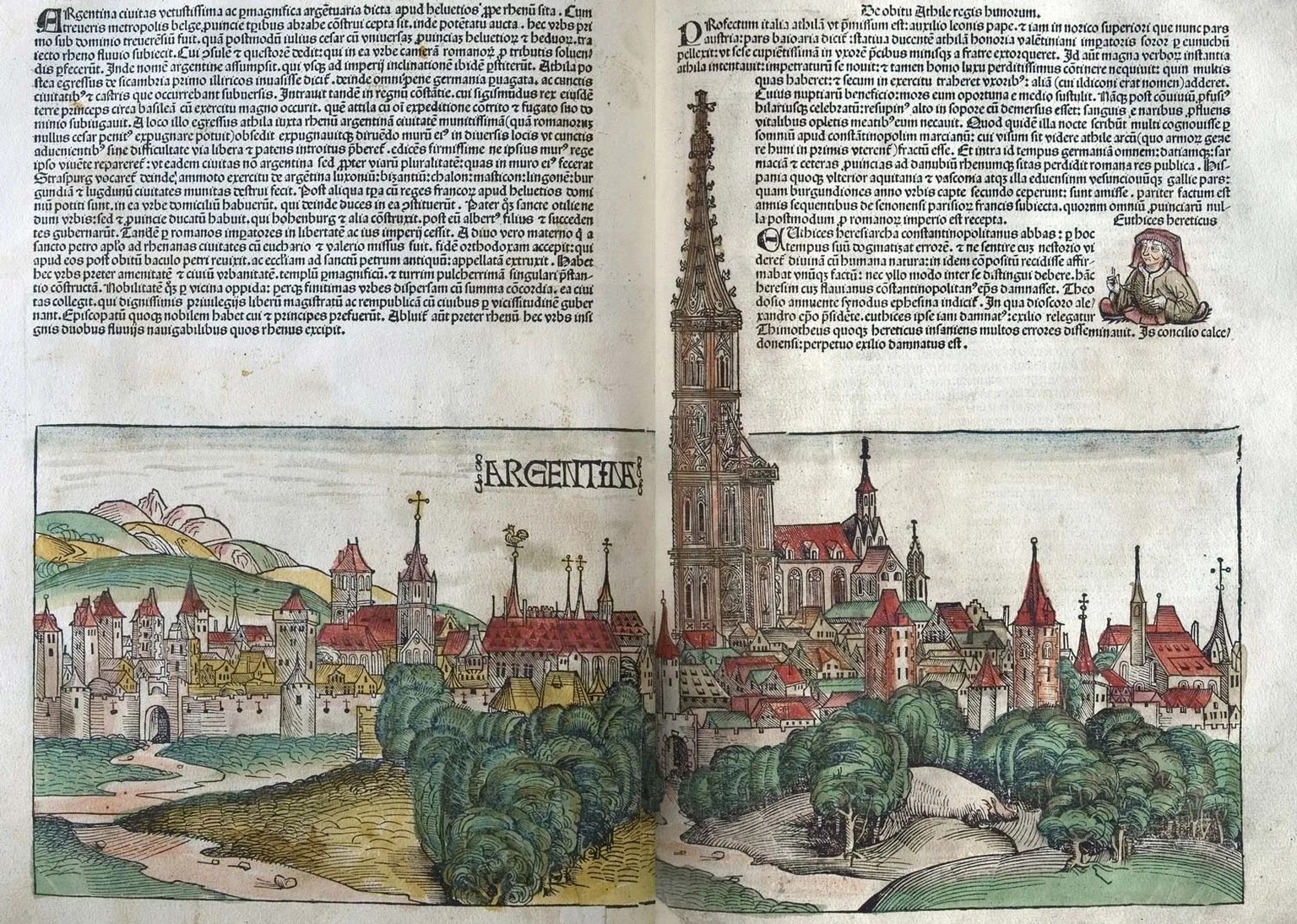Ansicht der Stadt Strassburg in einer Chronik aus dem Jahr 1493.
https://commons.wikimedia.org/wiki/File:Nuremberg-Chronicles-1493-Strasburg-Argentina.jpg