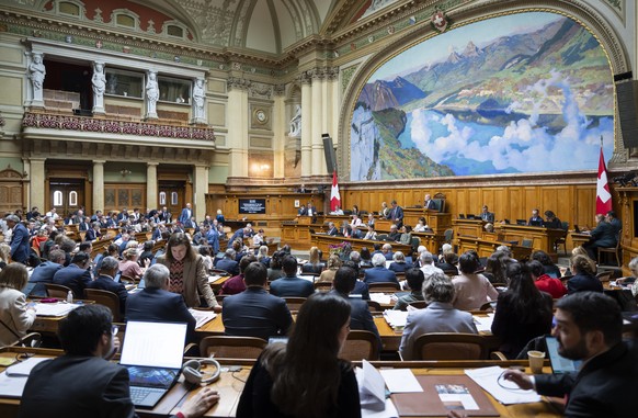Thomas Stettler, SVP-JU, spricht an der Fruehjahrssession der Eidgenoessischen Raete, am Mittwoch, 4. Maerz 2026 im Nationalrat in Bern. (KEYSTONE/Andreas Becker)