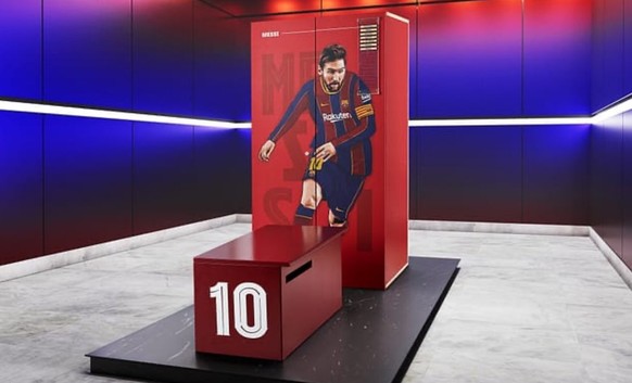 Spind von Lionel Messi Locker FC Barcelona