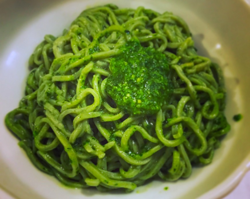 tagliolini di borragine al pesto ligurisches essen finale ligure pasta